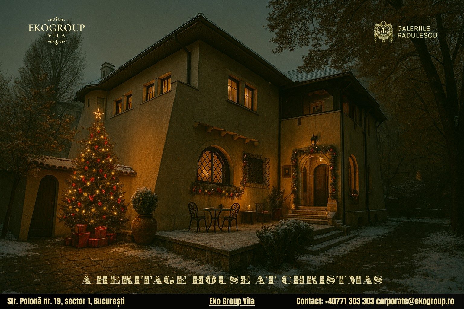 Poveste de Craciun în anii ’30: Eleganța și Nostalgia Casei Tătărăscu transpusă de Eko Group Vila